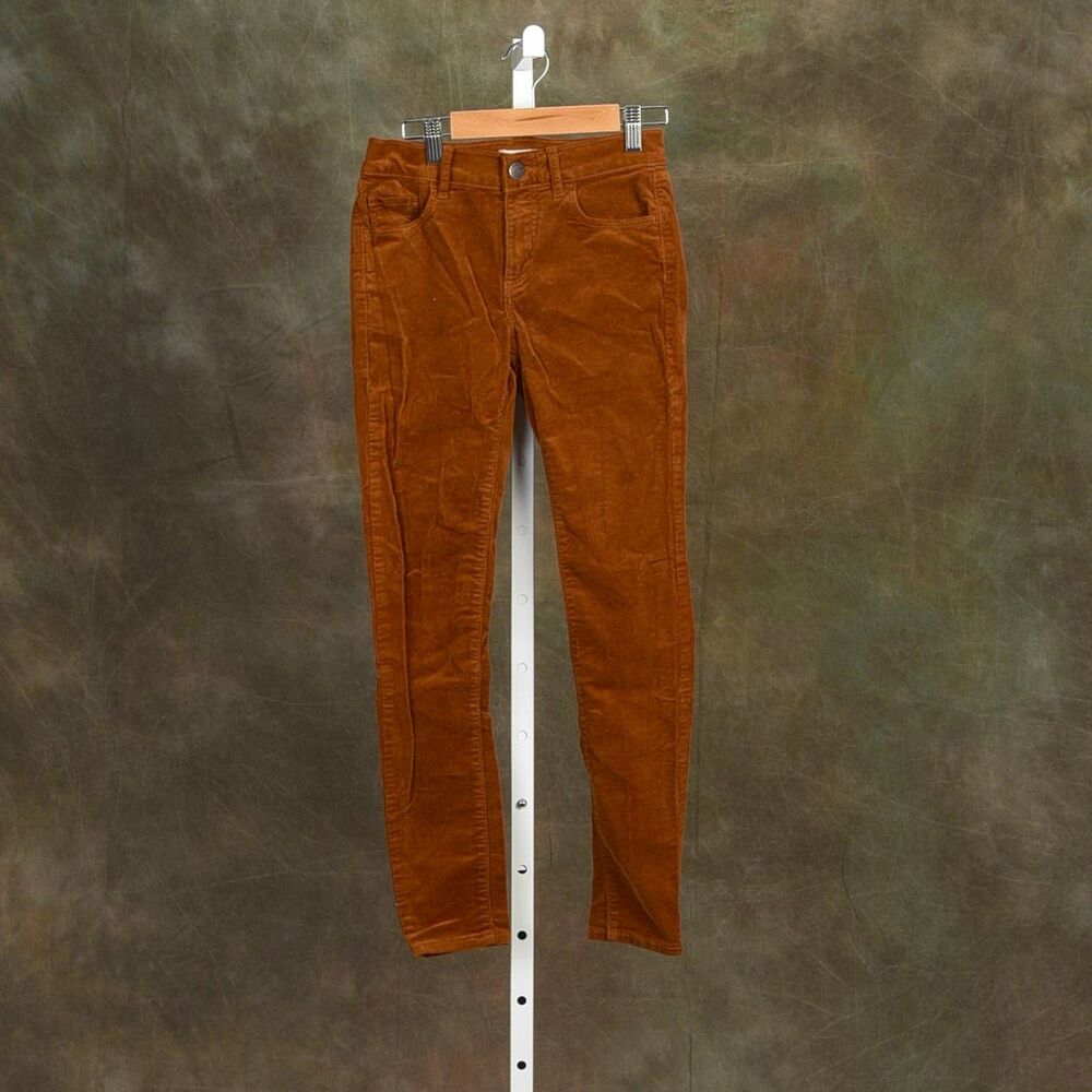 Ann Taylor Loft Outlet Rusty Brown Corduroy Super Skinny Pants Size 00P
